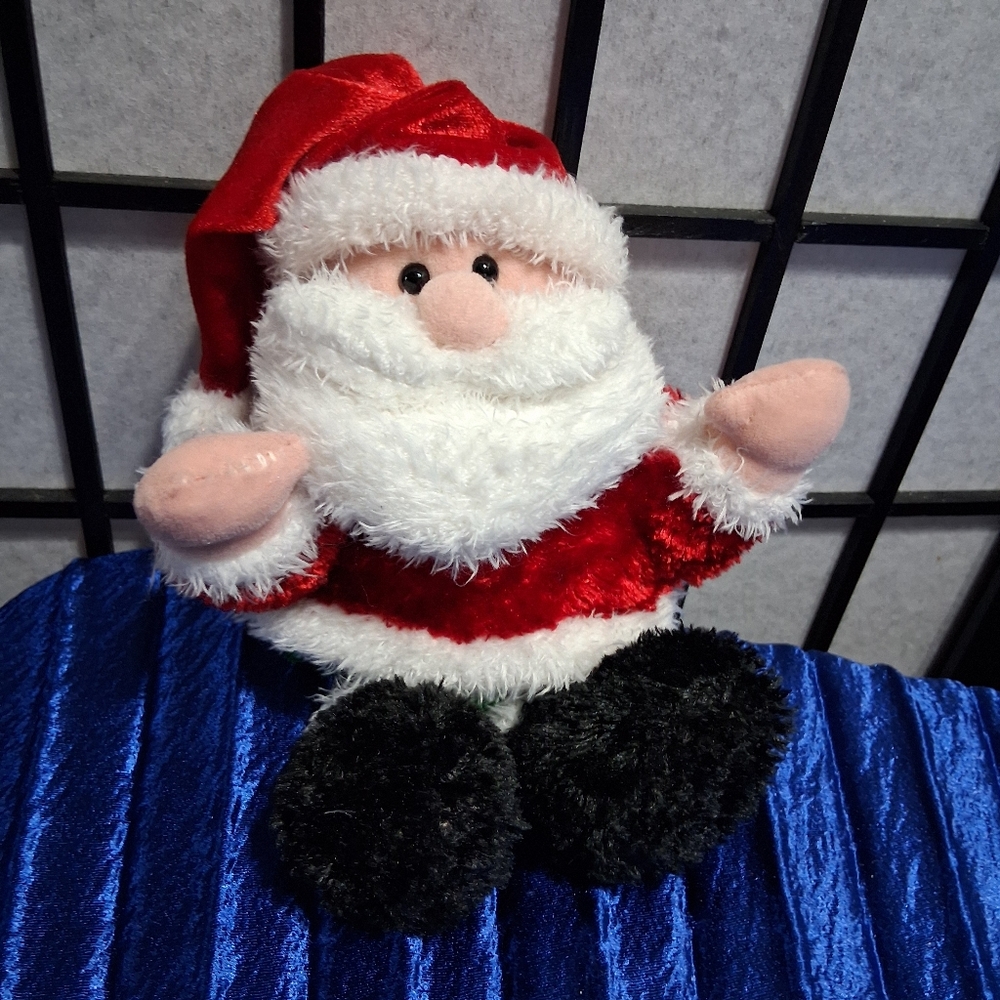 Dan Dee 8" Small Santa Claus Plush Stuffed Toy Green Pants Red Jacket Hat